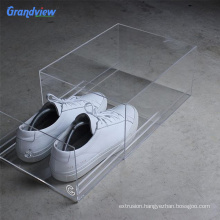 wholesale transparent color acrylic display shoe box for High - end brand